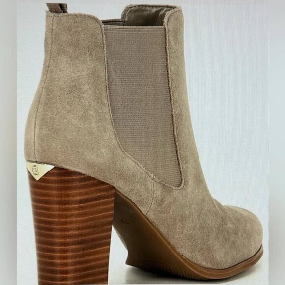 Michael Kors Women’s Lottie Suede Bootie in Luggage - Picture 2 of 8